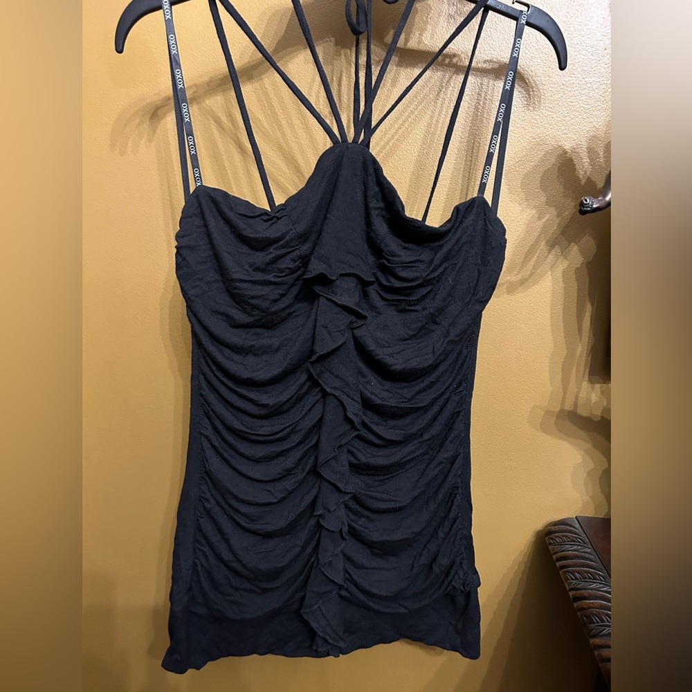 XOXO Halter Rushed Top - Picture 1 of 5